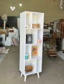 کتابخانه گالری چوب کرمی مدل B-VISTA مدرن چندمنظوره